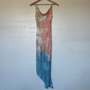Tie Dye Cowl Neck Midi Dress Size Small